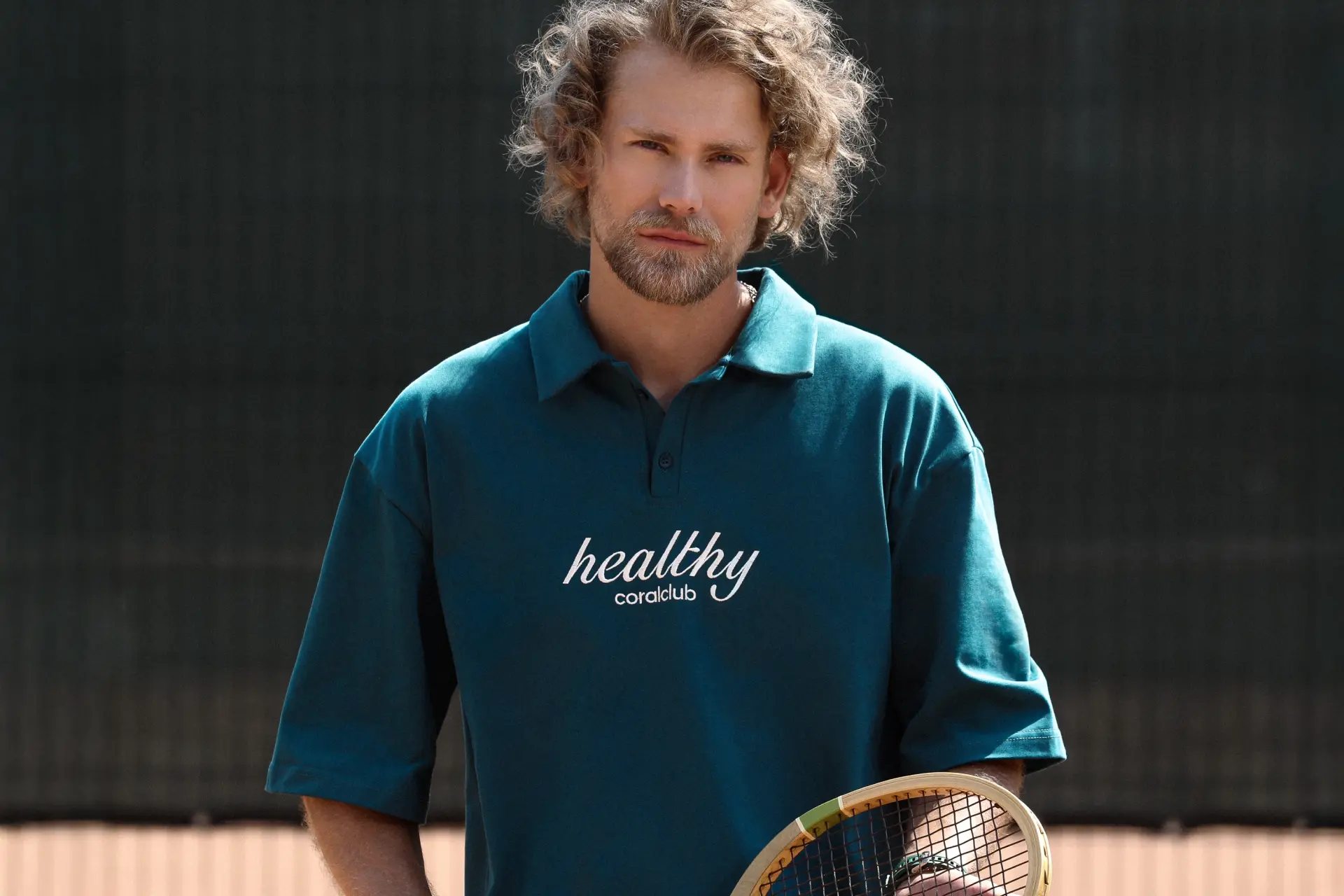 Футболка поло унисекс, зеленая