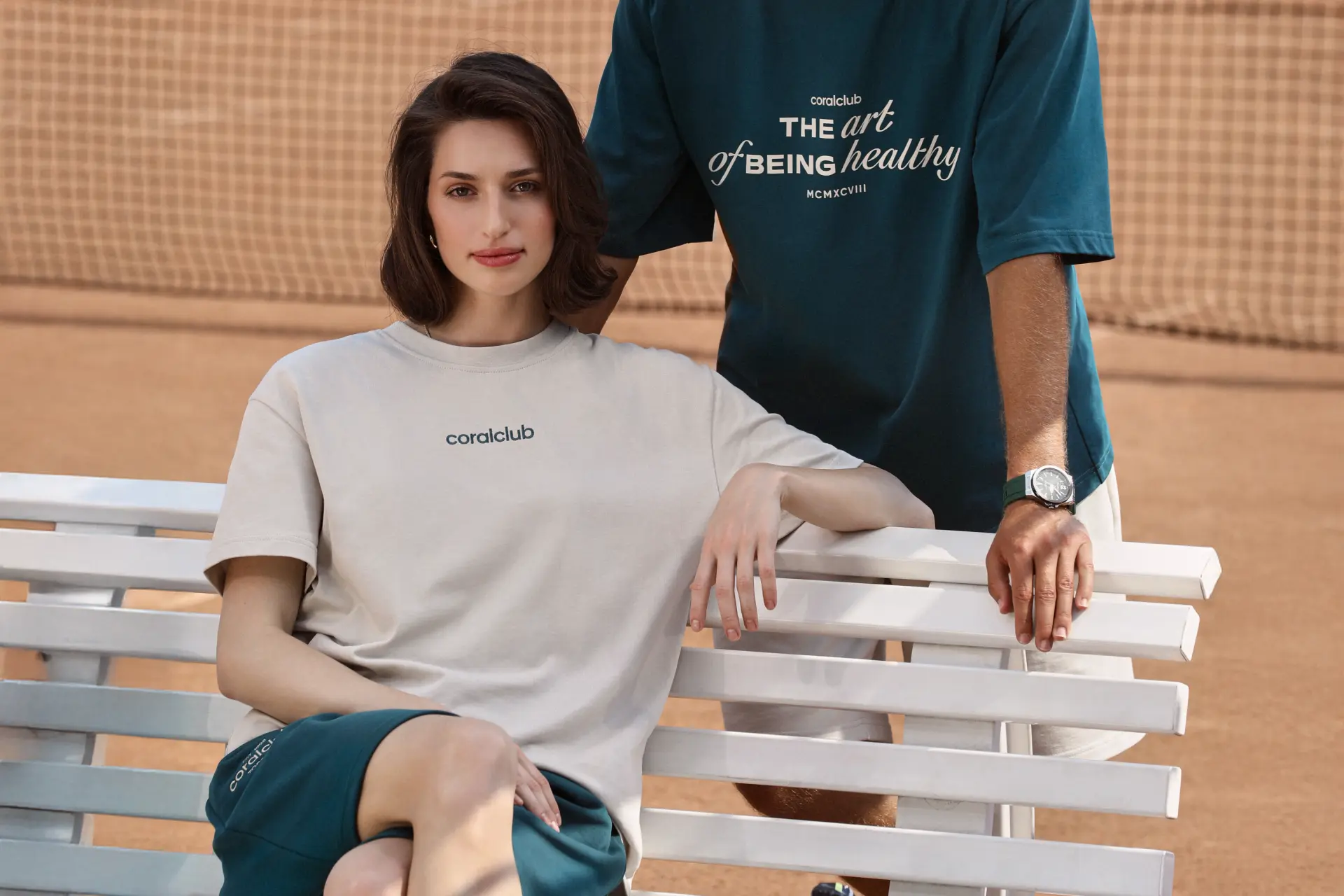 Футболка прямая унисекс, бежевая